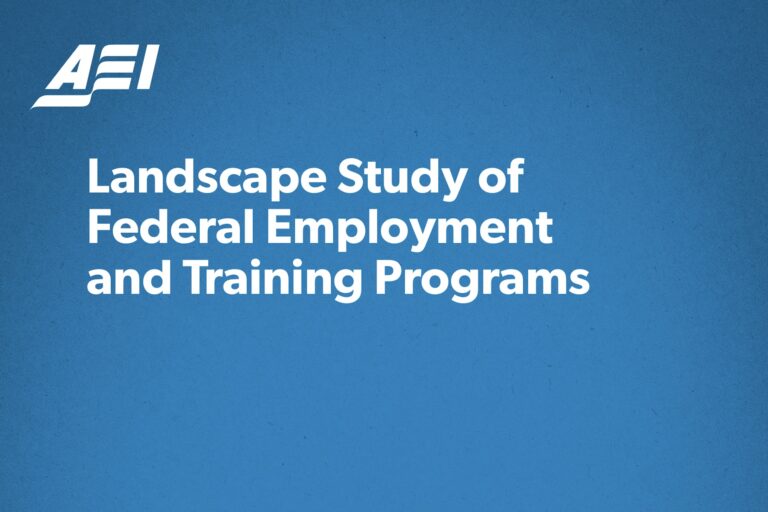 Landscape Study of Federal Employment and Training Programs
